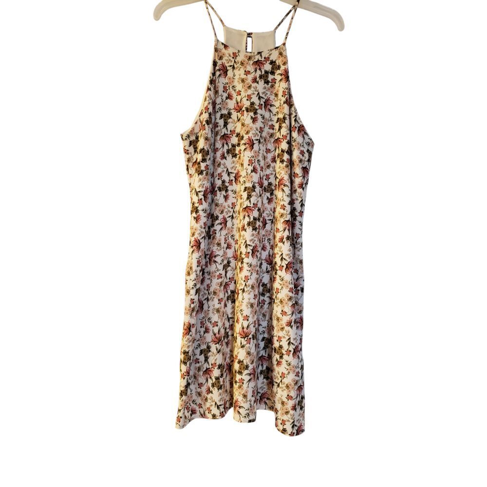 Everly Womens‎ Halter Sundress Floral Multicolor S Sleeveless Lined Knee Length